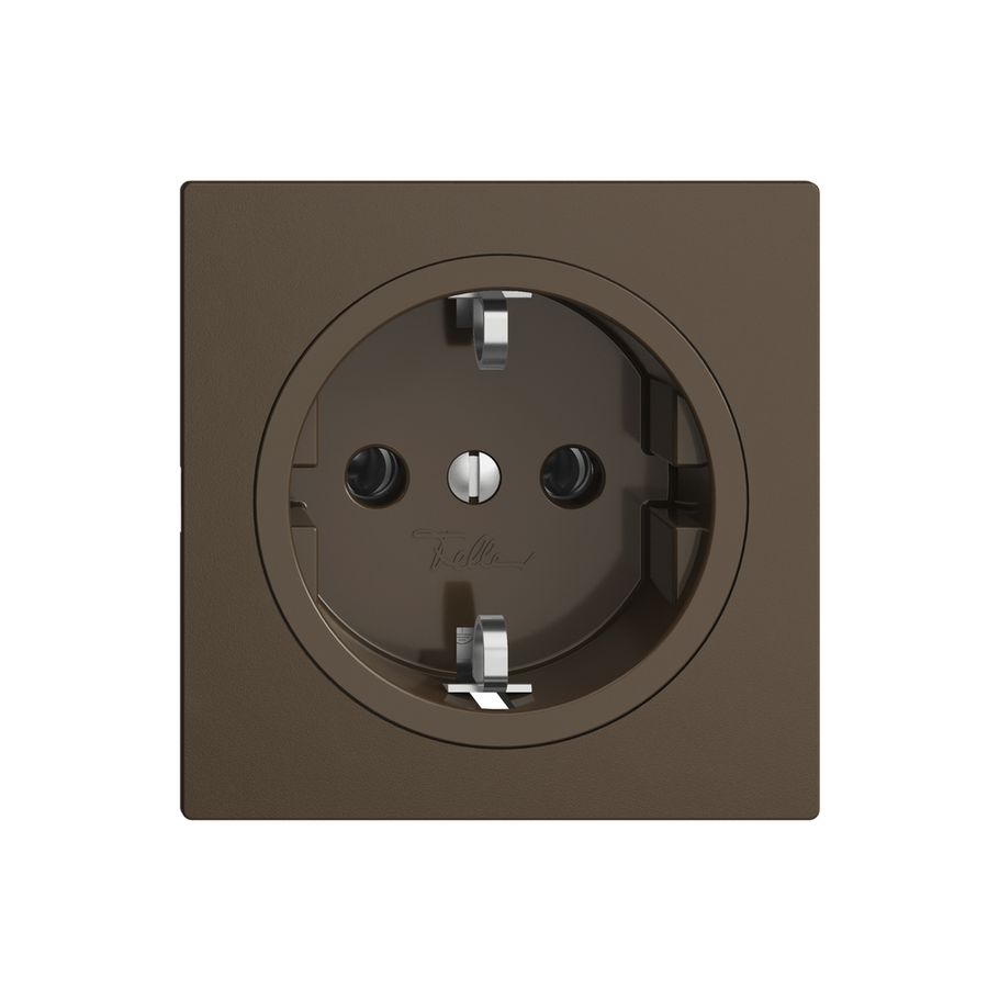 SCHUKO-Steckdose EDIZIOdue F, 16A, 250VAC, L+N+PE coffee