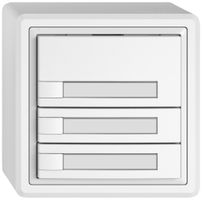 AP-Universaltaster EDIZIO.liv UNI SNAPFIX® o.LED 3× 1-Tbed.Pap.ws