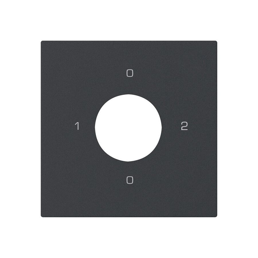 Kit frontale per interruttore a chiave S2 60×60mm kallysto 0-1-0-2 nero
