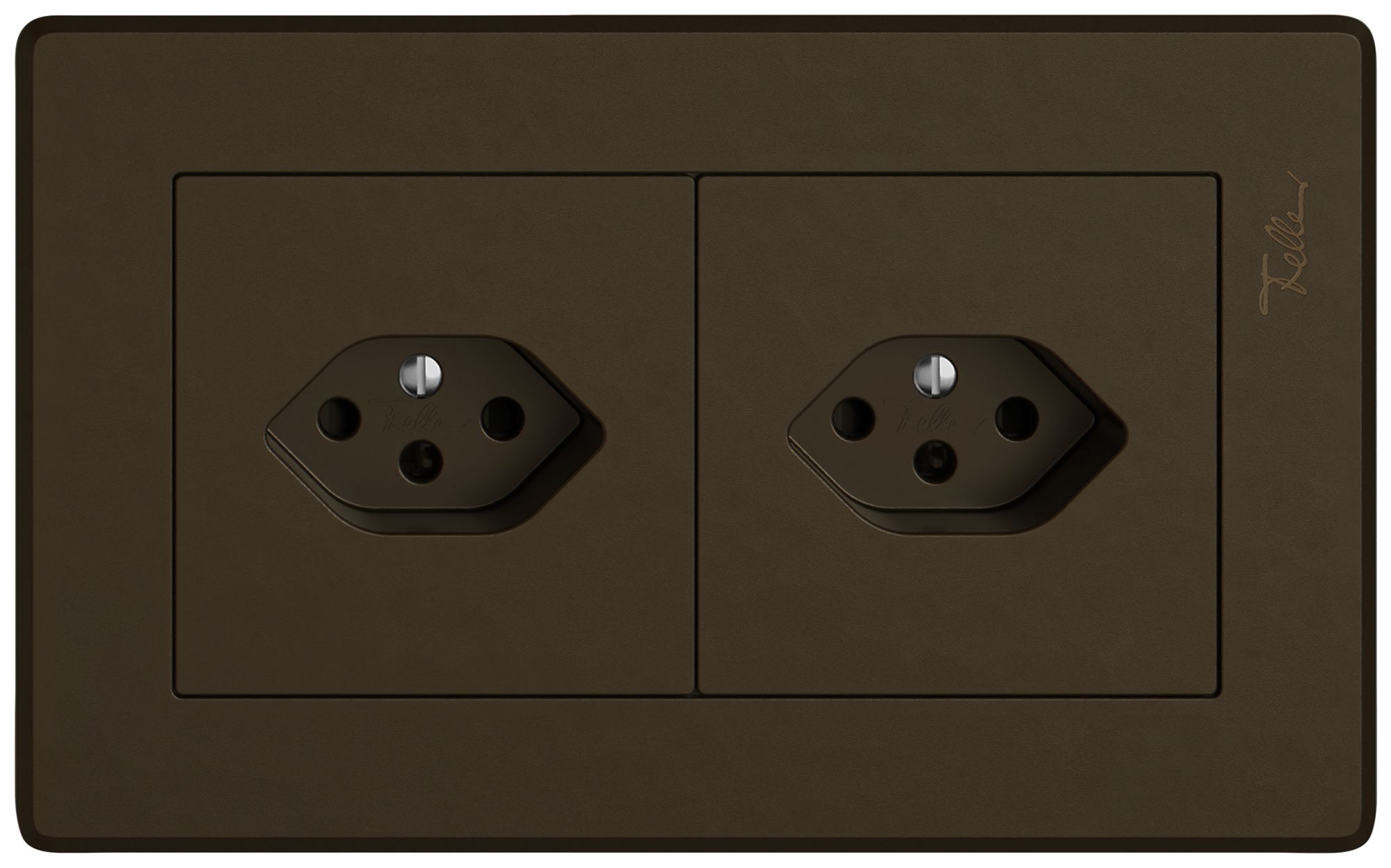 Combinaison ENC EDIZIO.liv SNAPFIX® 1×2 96×156mm 1×T13+1×T13 brun