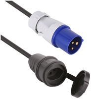 Rallonge MH CEE 16A bleu/T23 230V H07RN-F3G1.5mm² GDV 1.5m IP44 noir
