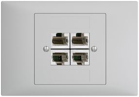 EB-Dose 4×RJ45/s 4P getr. EDIZIOdue hellgrau ITplus
