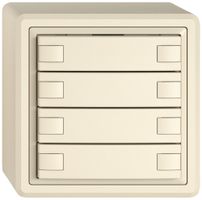 Poussoir KNX RGB AP EDIZIO.liv SNAPFIX® capteur temp.s.LED 4× comm.2T cr