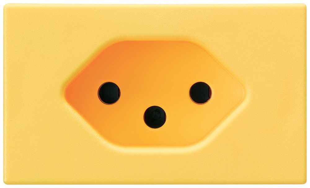 EB-Steckdose FLF Hager Typ 13 gelb Schraubklemmen