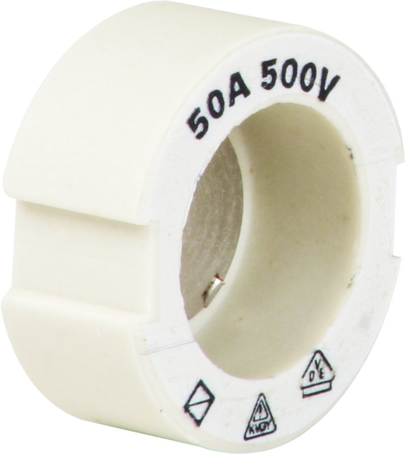 Vite calibrata DIII E33 500V in ceramica 50A secondo DIN 49516 bianco