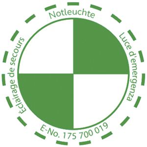 Aufkleber ELBRO Notlicht-Symbol Durchmesser 30mm 10 Stück