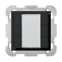 Poussoir universel ENC 6×KLA B avec LED noir