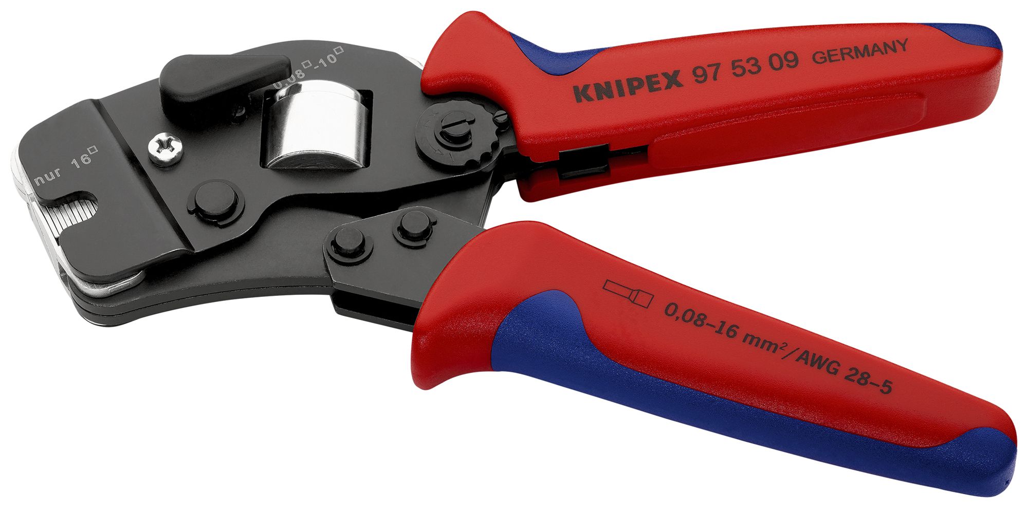 Crimpzange KNIPEX Selbsteinstellend für Aderendhülsen 190mm