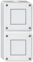 AP-Kombination Hager robusto IP55 I-I vertikal S3/1L+S3/1L weiss