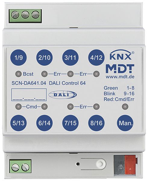 Gateway KNX/DALI AMD MDT SCN-DA641.04 1-can 64UM/canal 110…240VUC 4UM