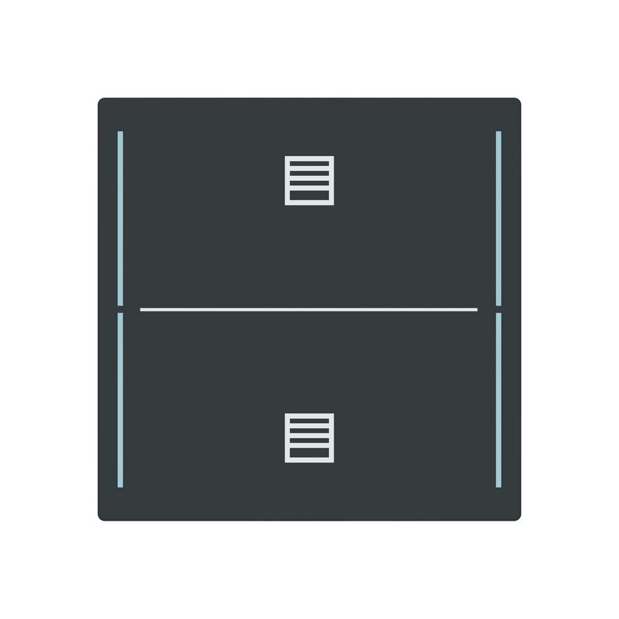 Tasterabdeckung ABB SIDUS touch 2-fach "Taster-Jalousie" anthrazit