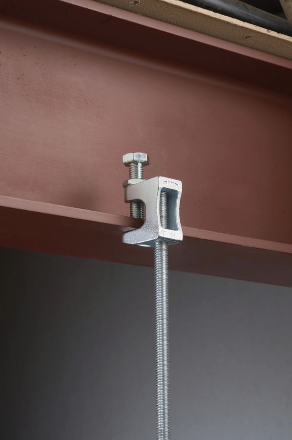 Graffa per putrella universale Caddy 300M, buco 9mm brida <18mm, zincato