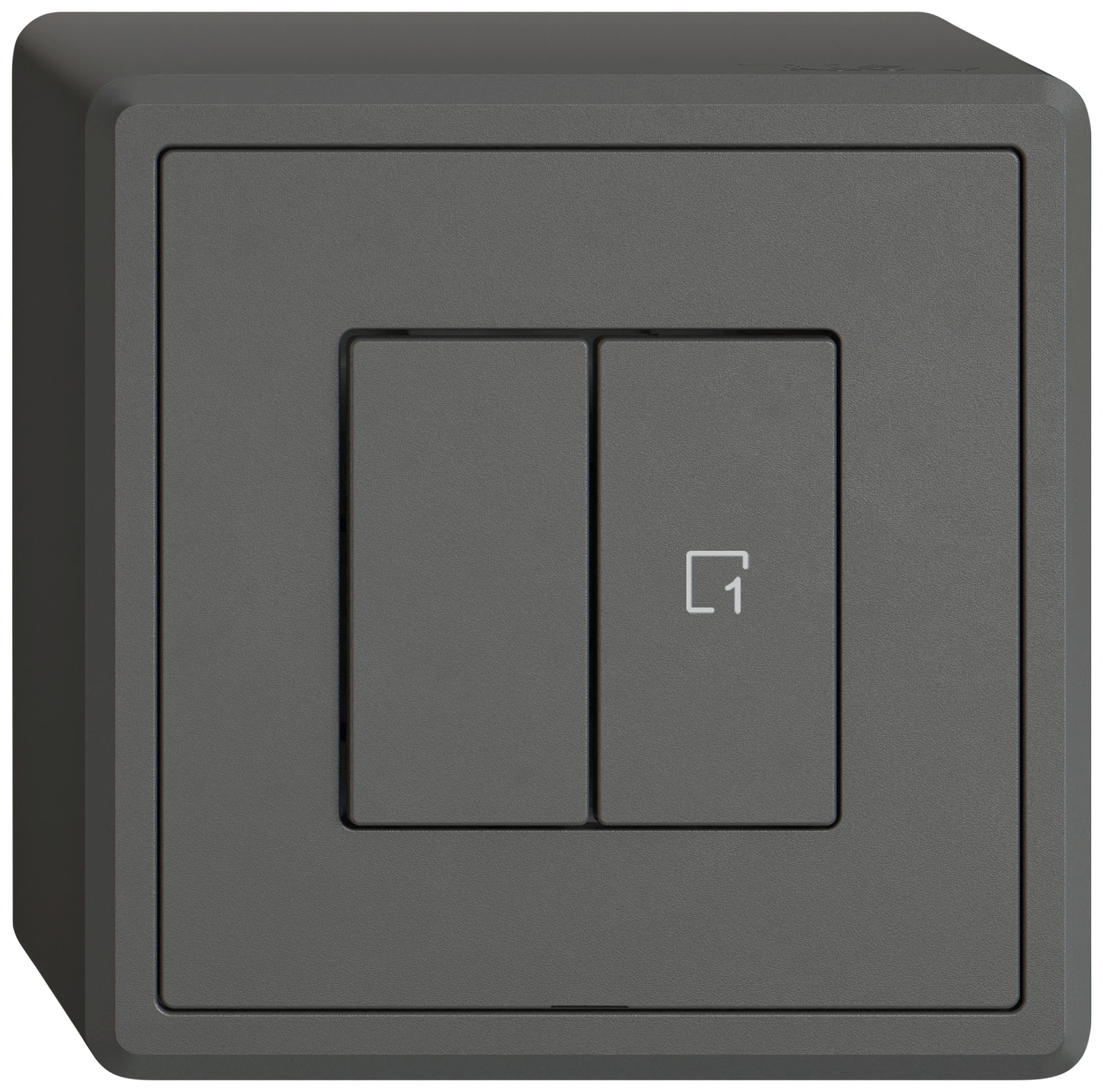 Interruttore a puls.AP EDIZIO.liv Wiser SNAPFIX® 1 canale 1 scena 2 tasti grs