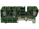 Morsetto di terra componibile Woertz 1.5…4mm² molla 3×1 DIN 35mm verde/giallo