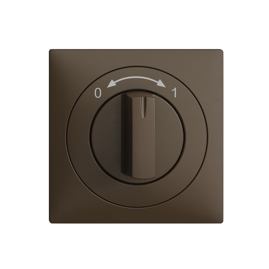 Frontset EDIZIOdue 0<->1 coffee 60×60mm für Schwenktaster