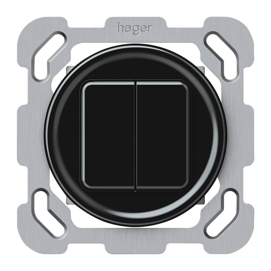 UP-Taster KNX origin 2×Tasten schwarz