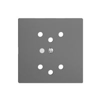 Frontset EDIZIOdue dunkelgrau 60×60mm 2×T12 mit Linse