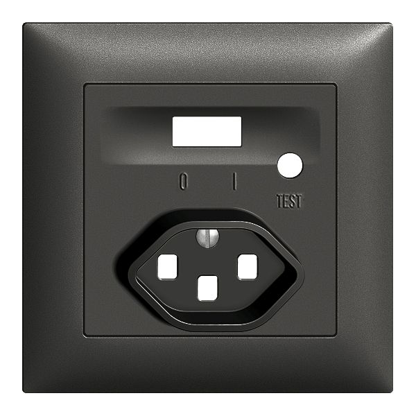 Kit frontal EDIZIOdue pour prise FI noir