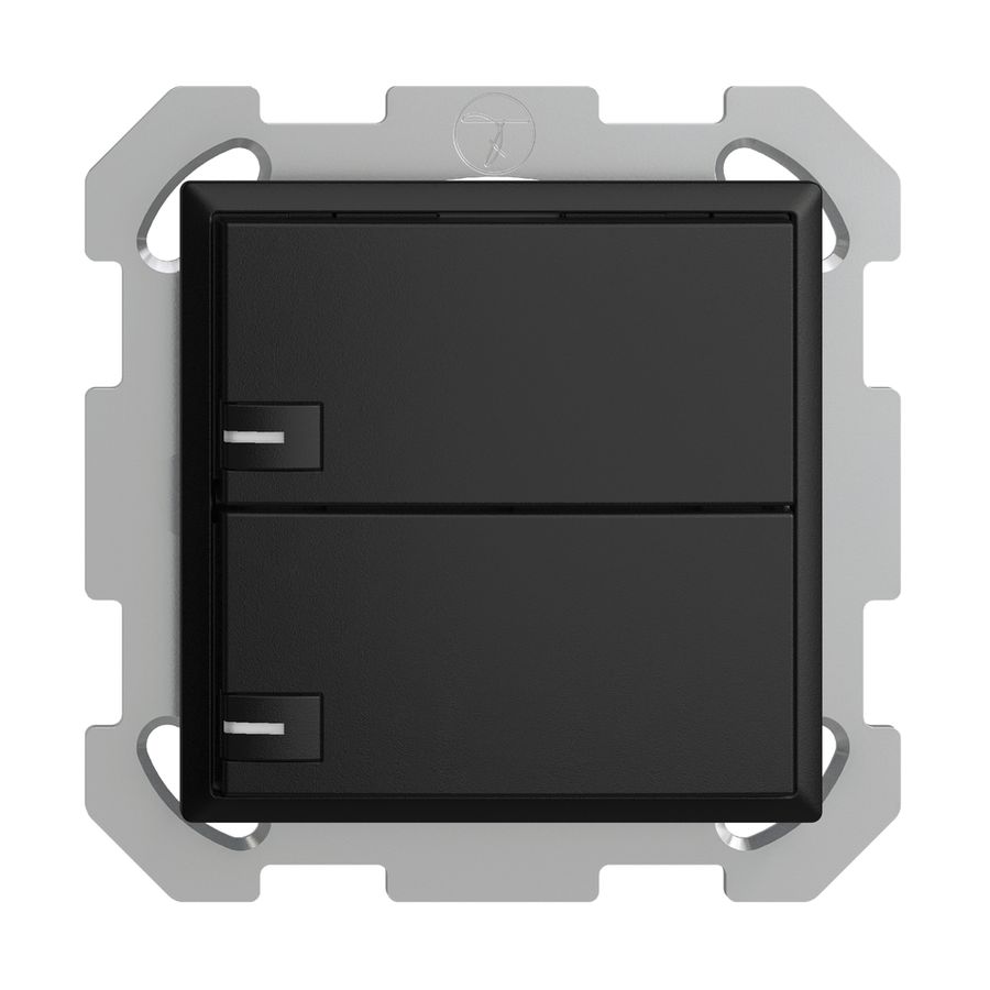 Pulsante INC KNX 2×EDIZIOdue nero RGB con LED