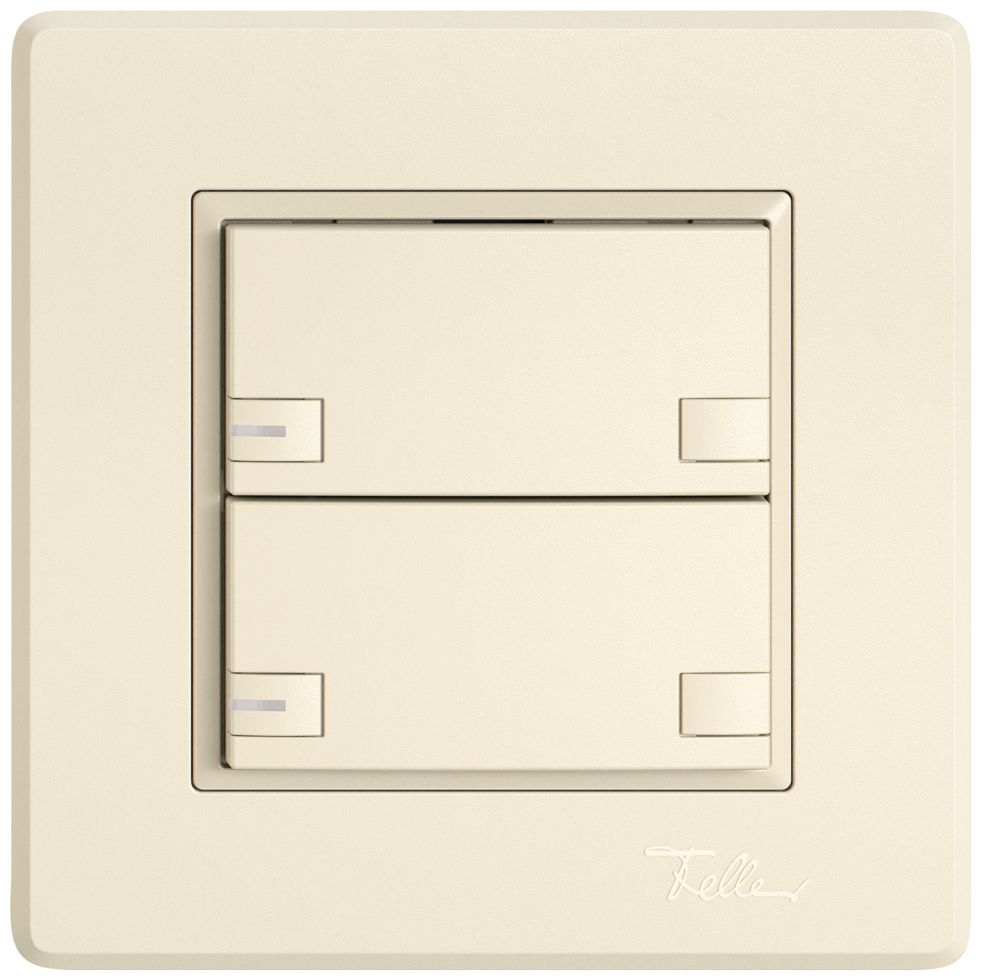 Poussoir KNX RGB ENC EDIZIO.liv SNAPFIX® capteur temp.RGB-LED 2× comm.2T cr