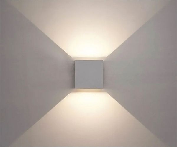 LED-Wandleuchte Z-Licht Würfel 10W 2×500lm 3000K IP65 anthrazit