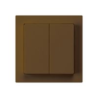 Frontset kallysto 60×60 braun für Schalter mit Druckknopf 2-fach