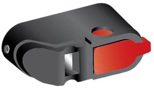 Manigl.bottone per OT16-40F3/F4 37mm, chiudibile, nero