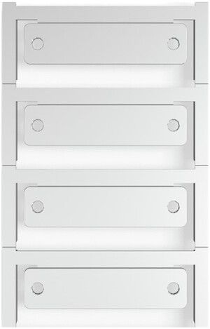 Marcatore per apparecchi Weidmüller MultiCard CC 15×60mm PA66 grigio
