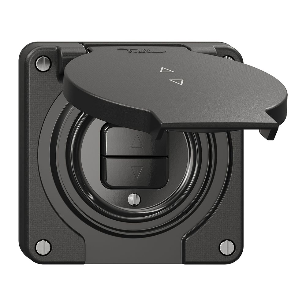 Storentaster NEVO N.CO 1-Kanal, Einbautiefe 18 mm, 87×87 mm, schwarz