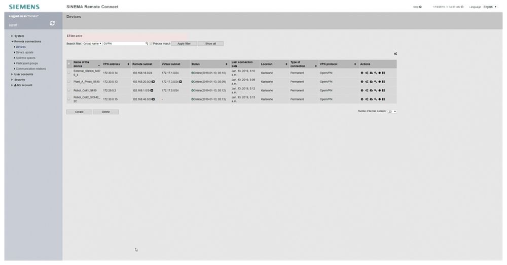 Assortimento di software Siemens SINEMA RC Virtual Appliance, incl. 4×VPN