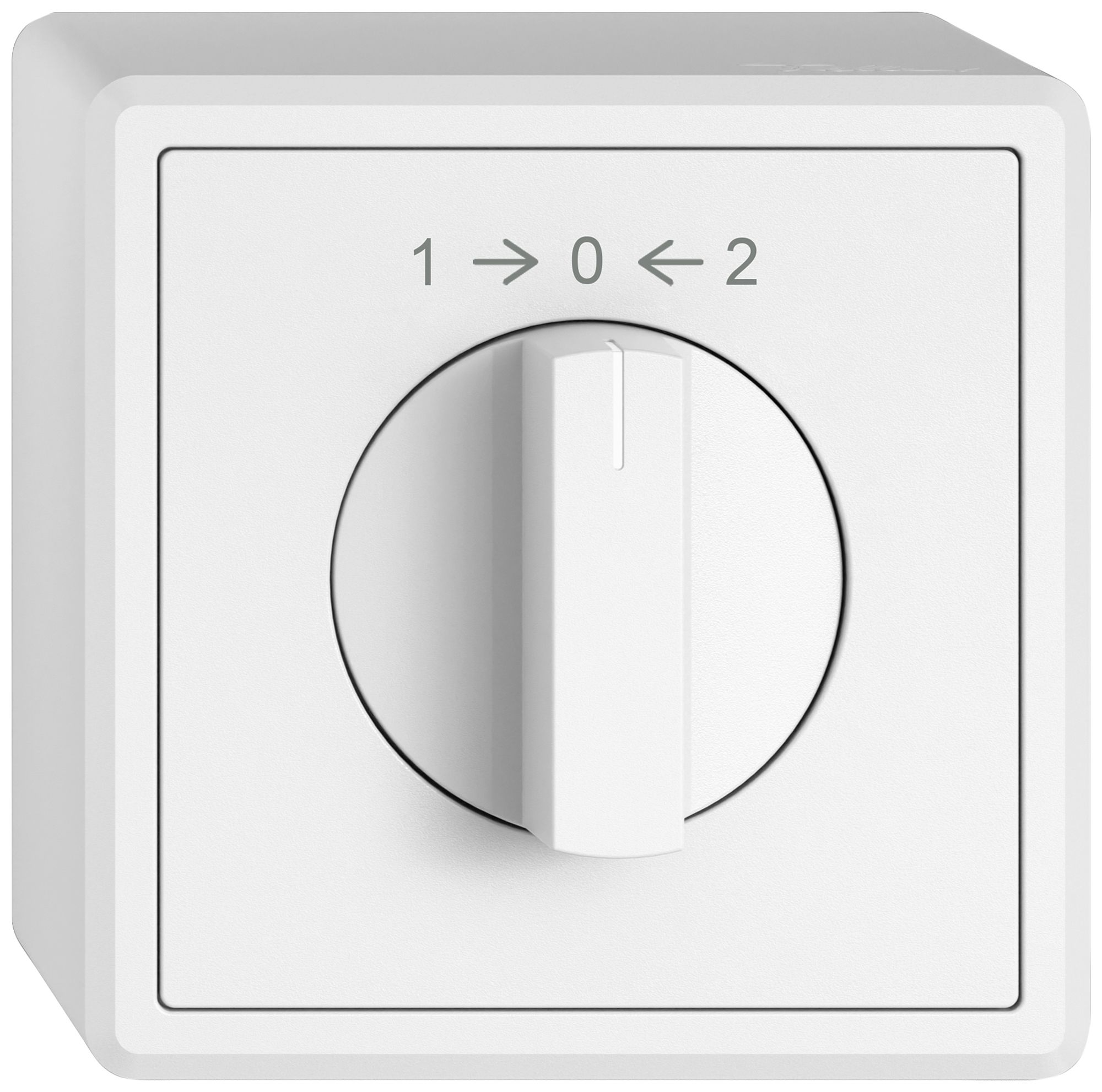 AP-Schwenktaster EDIZIO.liv SNAPFIX® 1->0<-2/1P mit Drehgriff ws