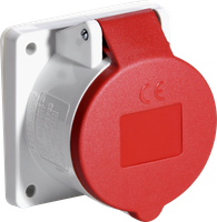 Presa INS CEE 16A 5P 6h 400V rosso, diritta Mennekes