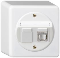 AP-Anschlussdose basico Kat.6 1RJ45/s weiss