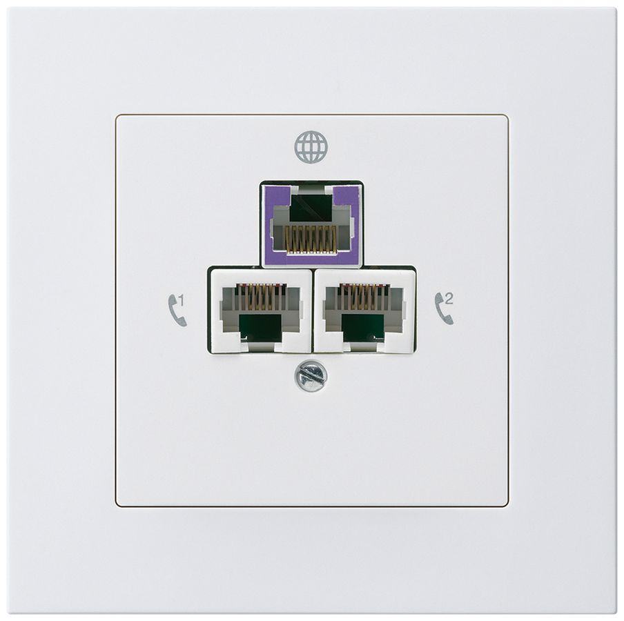 UP-Rückführdose kallysto.pro für 2 DSL weiss
