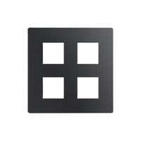 Plaque frontale EDIZIOdue elegance pour poussoir quadruple gris graphite
