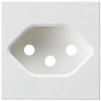 EB-Frontplatte zu Steckdose Hager 45×45 mm 1×Typ 13 Z weiss