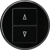 Storenschalter basico schwarz mit 2 Funktionstasten Steckklemme