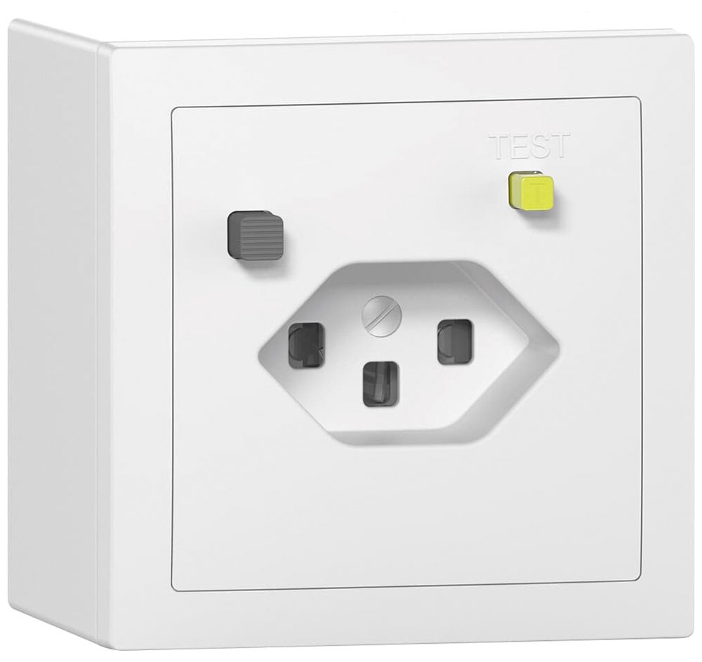 AP-FI-Steckdose SIDUS T23 30mA, shutter, weiss