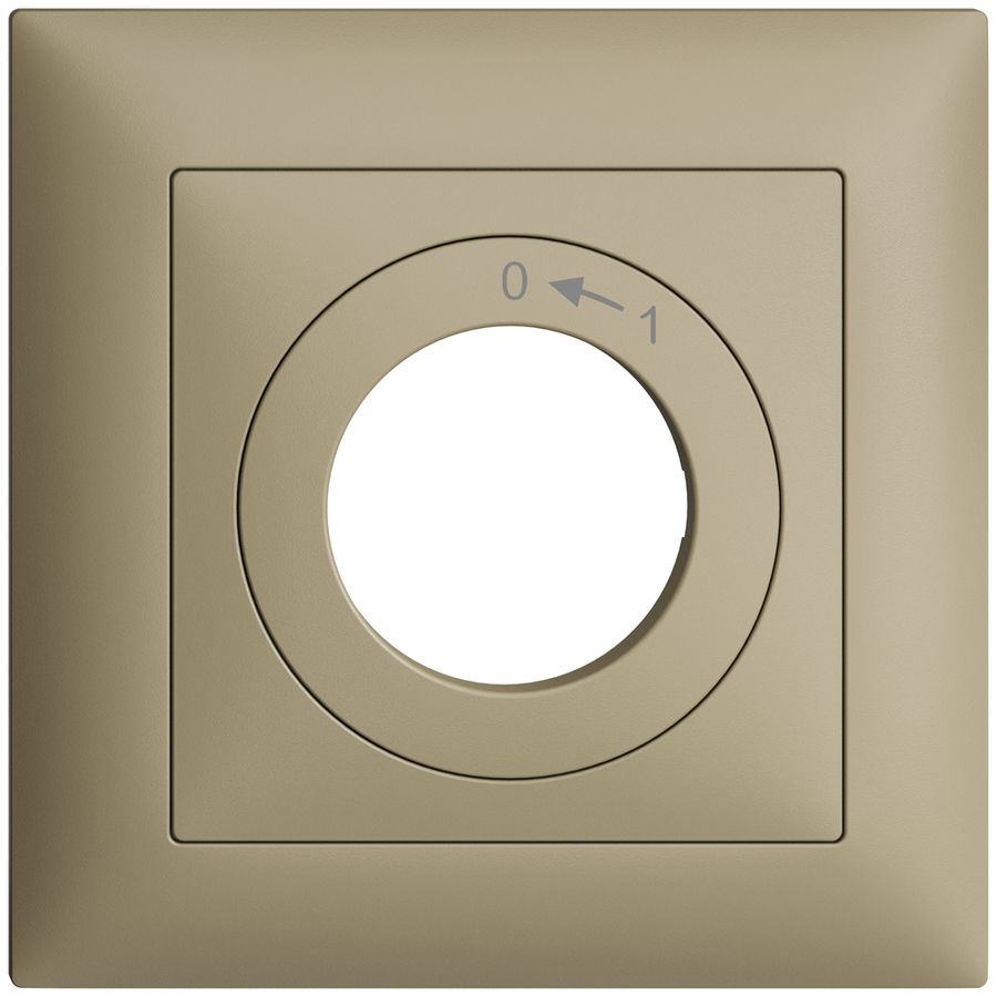 Frontset EDIZIOdue 0<-1 sand 88×88mm für Schwenktaster