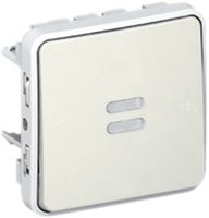 Leuchtwipptaster PLEXO 0/1L weiss