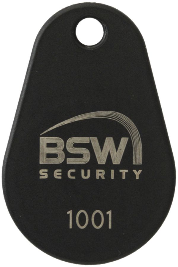 ID-Schlüsselanhänger BSW proX (EM 4102/01), für proX-Leser, graviert, schwarz