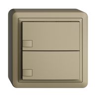 Poussoir KNX RGB AP EDUE, 250mW, s.LED, 2×poussoir, comm.1×touche, sa