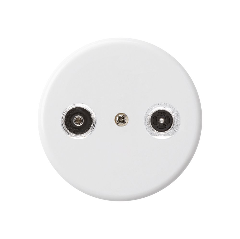 Prise d'antenne basico TV-R montage A 23dB 2GHz blanc