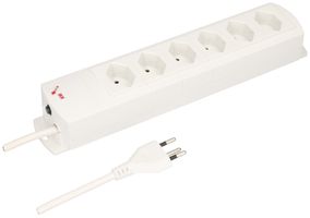 Steckdosenleiste MAX HAURI Prime-Line 6×T13 Td 3×1mm² 1.5m weiss