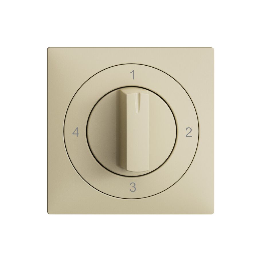 Frontset EDIZIOdue 4-1-2-3 vanille 60×60mm für Drehschalter