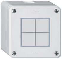 AP-KNX-Taster Hager BA robusto Q 4-fach 86×86mm weiss