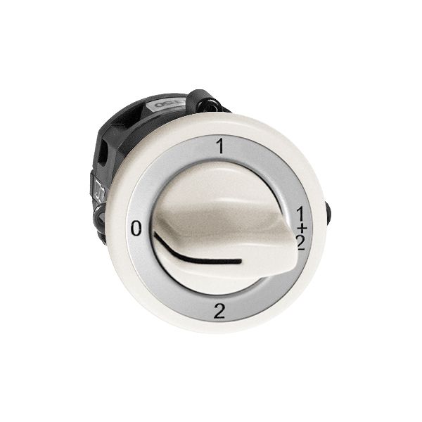 UP-Drehschalter FH 1/1P weiss mit Drehgriff