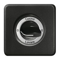 Kit frontal 0-Cuccina-0-Lavare pour interrupteur rotatif noir