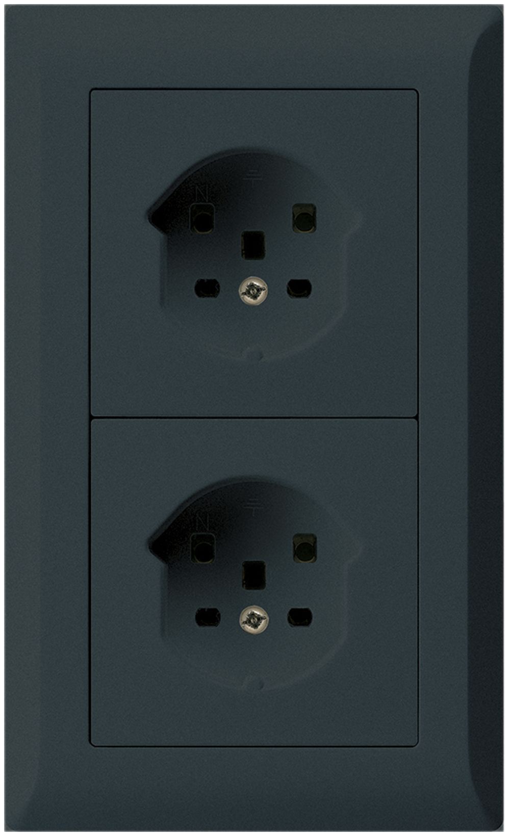 Combi ENC 2×1 HA kallysto.line 2×type 25 avec bornes enfichables noir