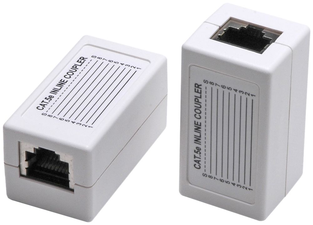 Direktadapter RJ45f/RJ45f UTP Kat.5, weiss